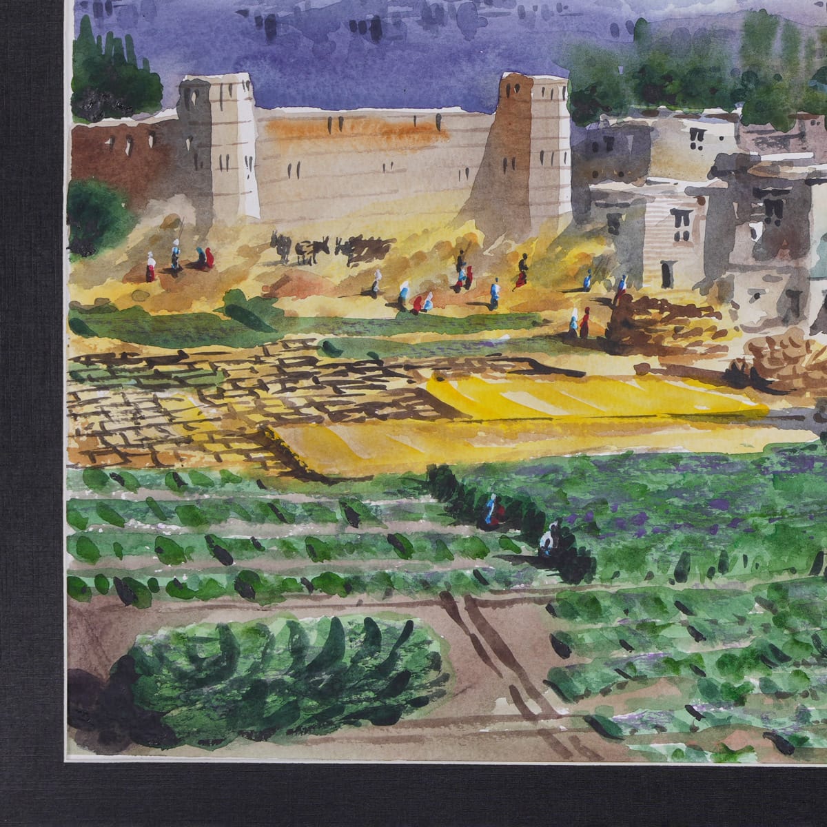 Ghazni Village Watercolor Painting