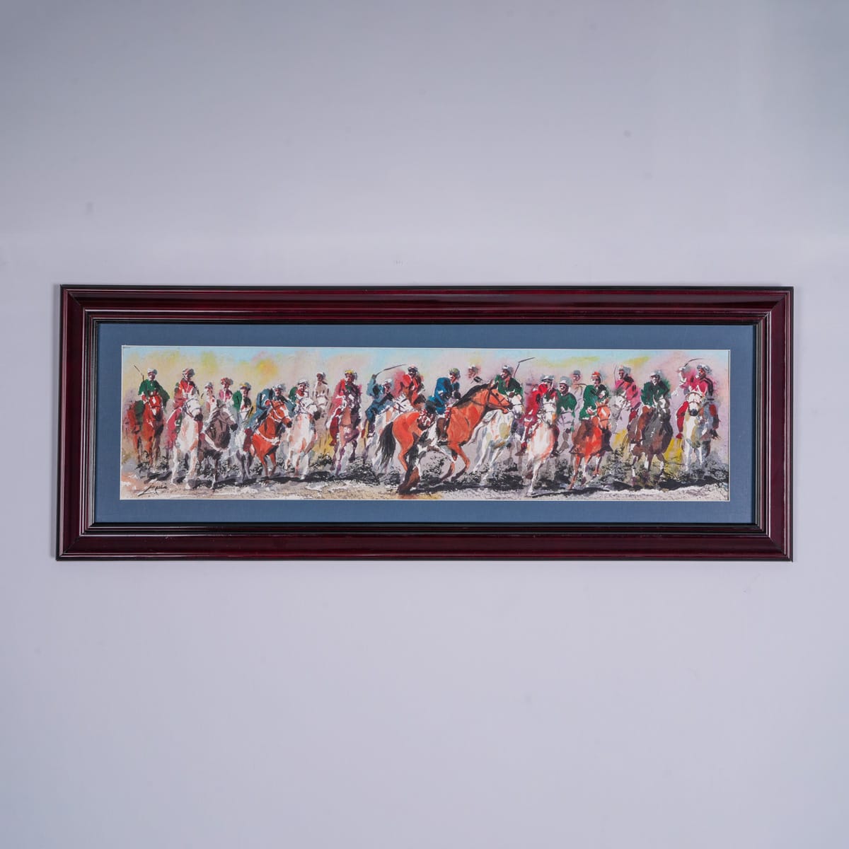 Bozkashi Sport Watercolor Painting