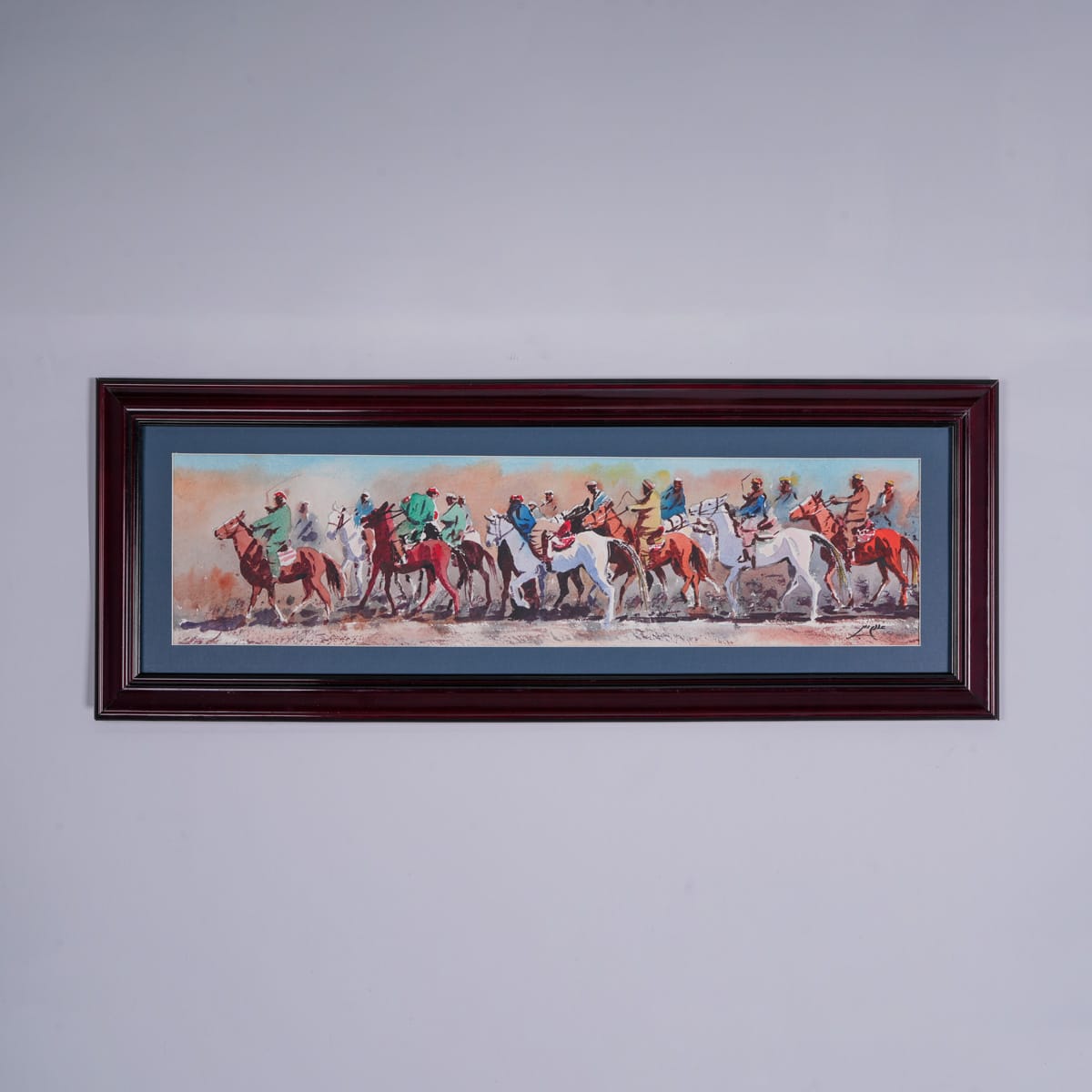Bozkashi Polo Watercolor Painting