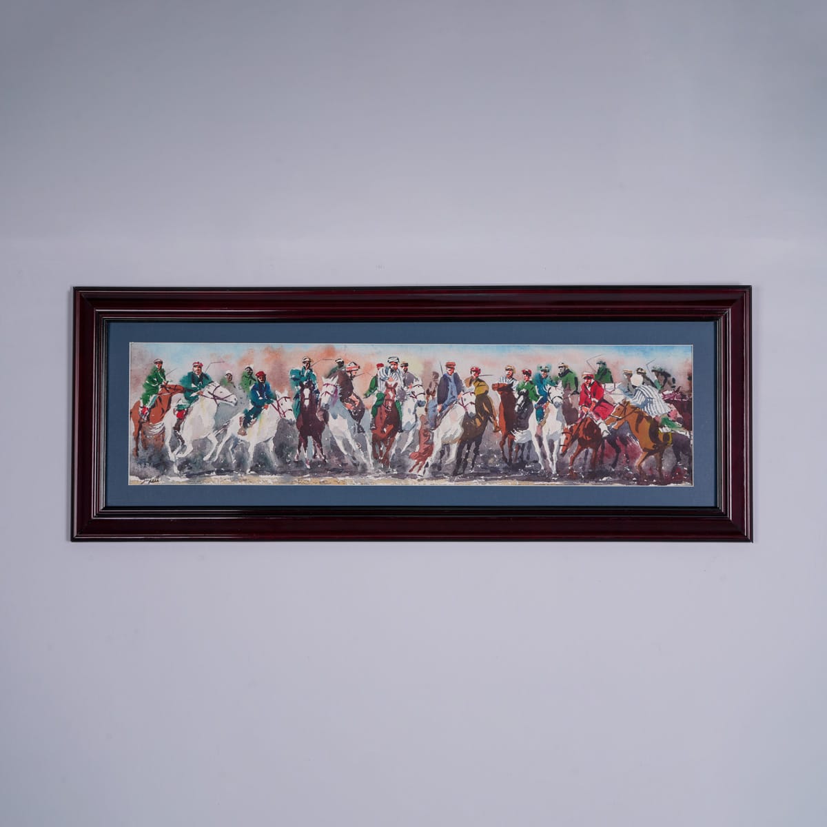 Bozkashi Sport Watercolor Afghan Equestrian Art