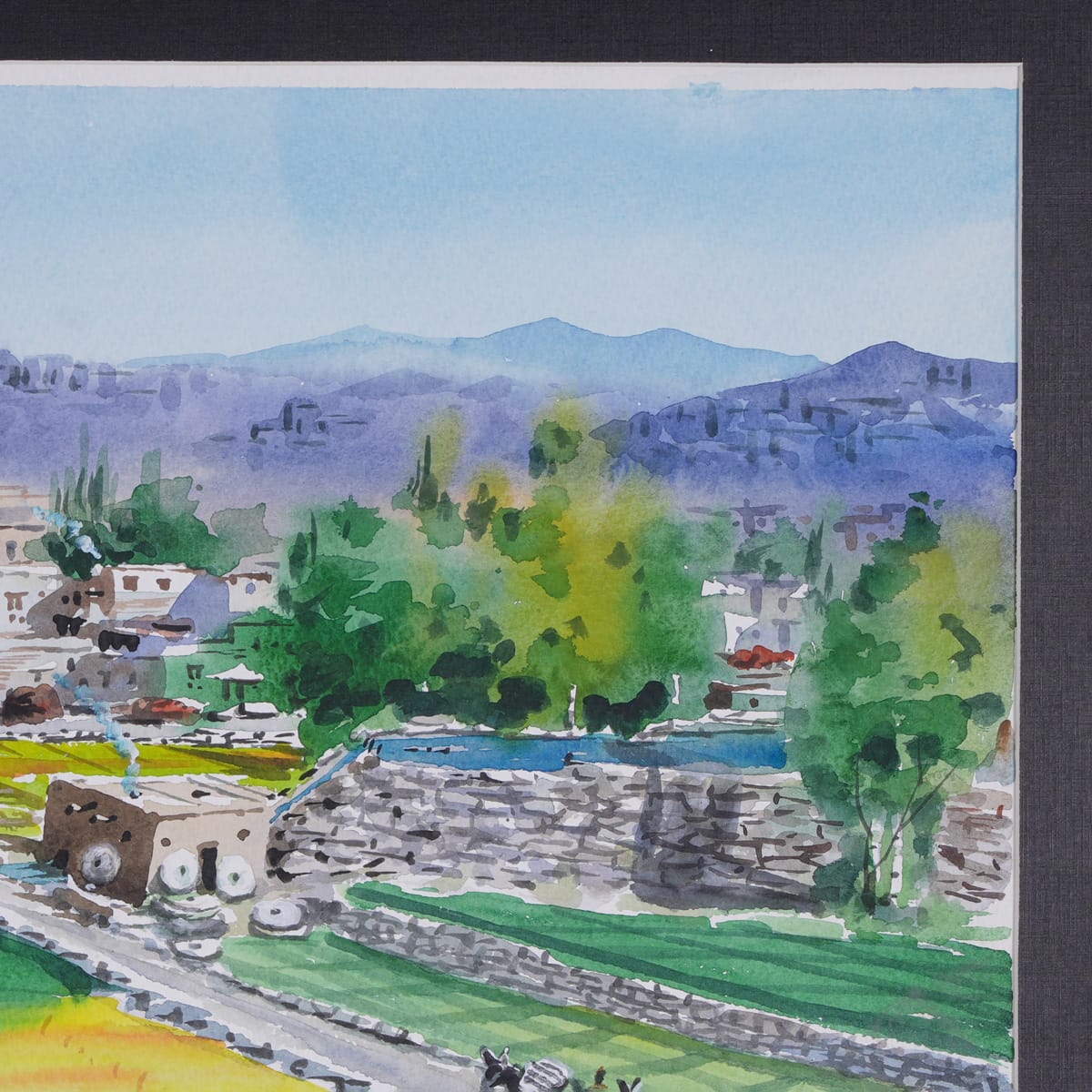 Asyaab Watercolor Afghan Landscape Painting