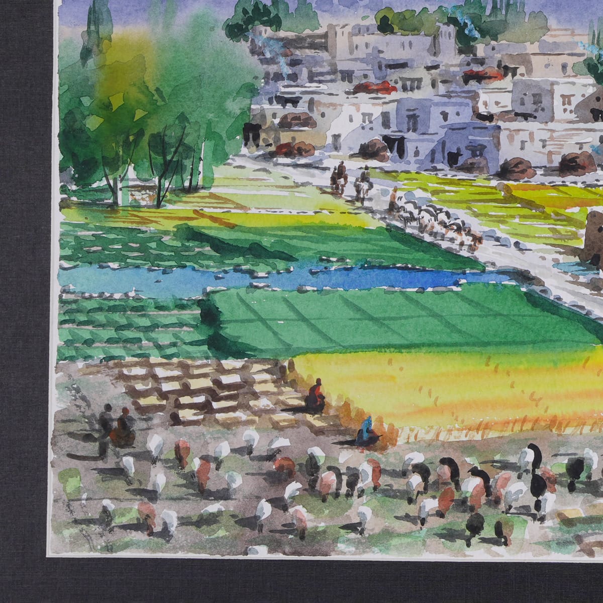 Asyaab Watercolor Afghan Landscape Painting