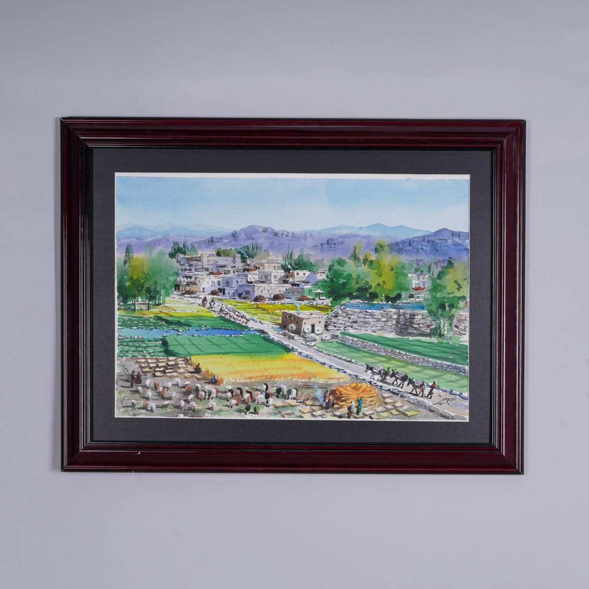 Asyaab Watercolor Afghan Landscape Painting