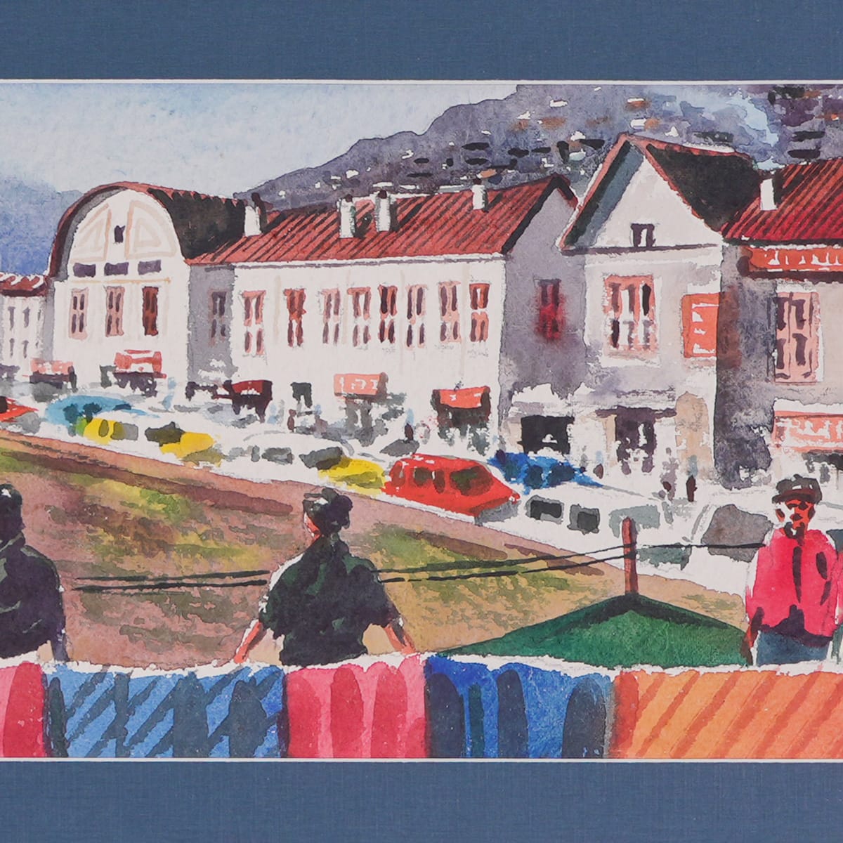 Kabul Poli Larzanak Watercolor Cityscape Painting