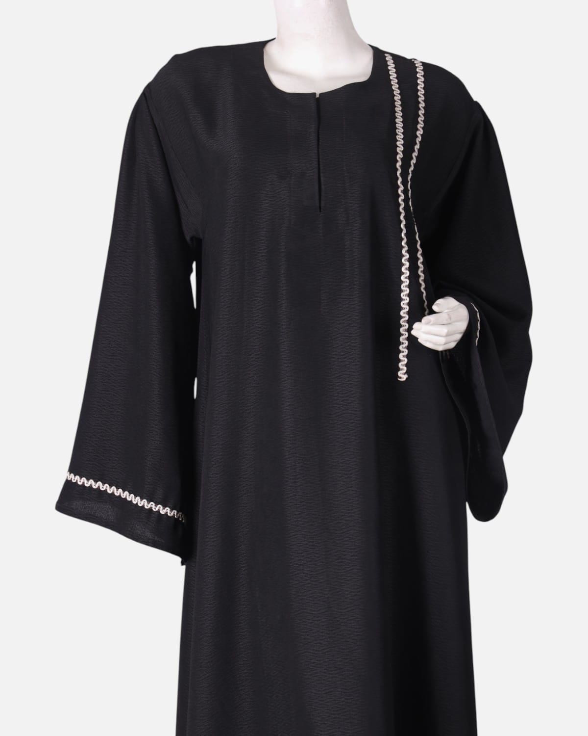 Black Embellished Afghan Hijab Dress