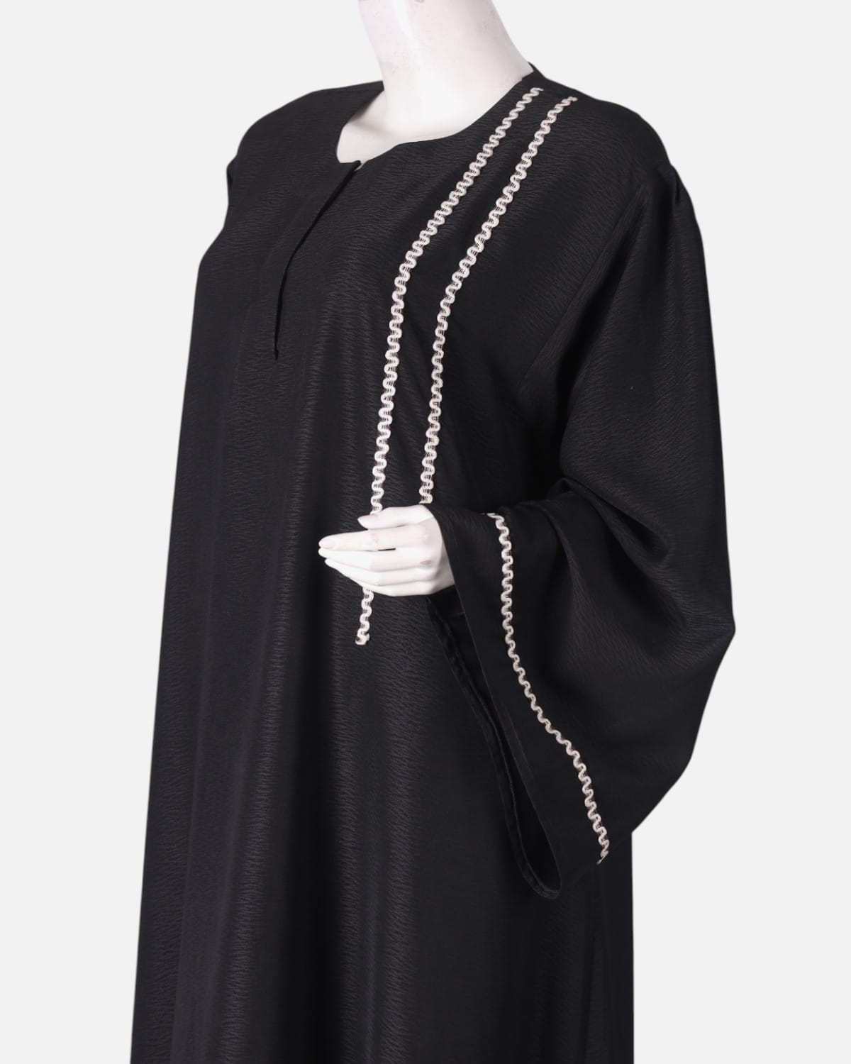 Black Embellished Afghan Hijab Dress