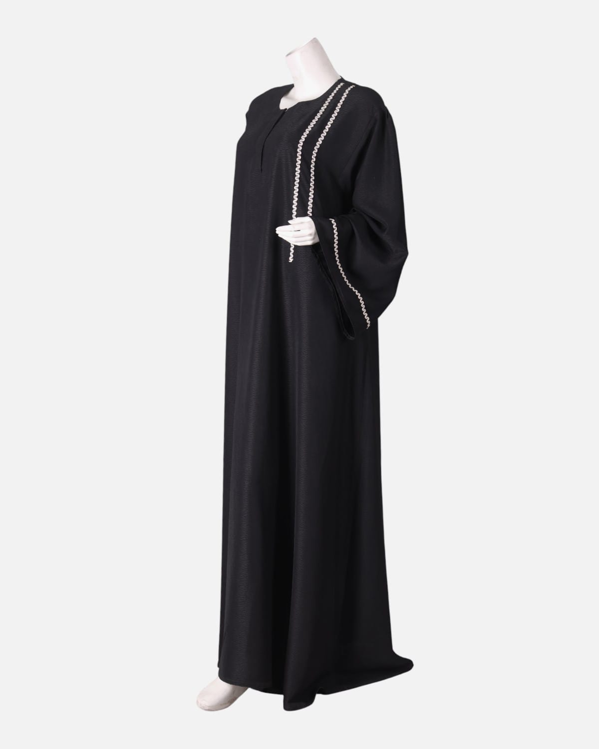 Black Embellished Afghan Hijab Dress
