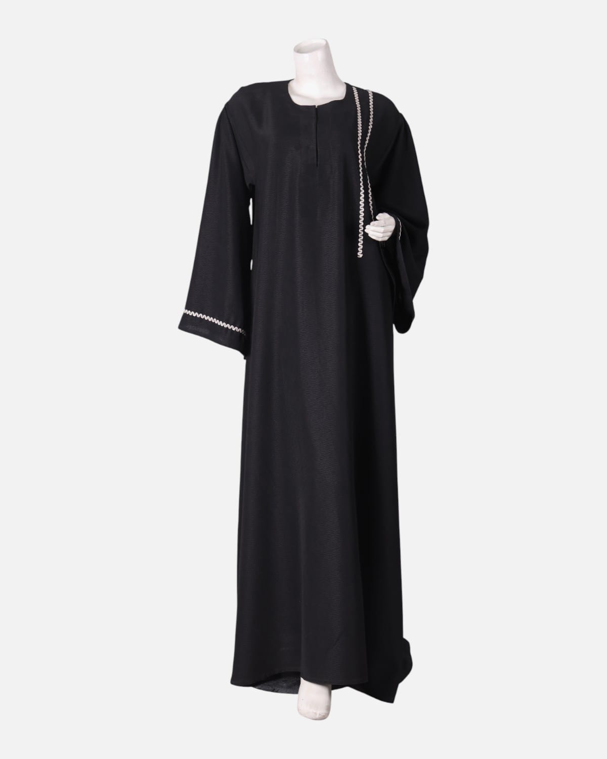 Black Embellished Afghan Hijab Dress