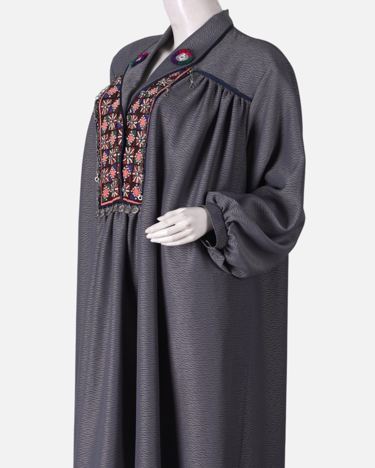 Afghan Long Hijab Design Satin Piece