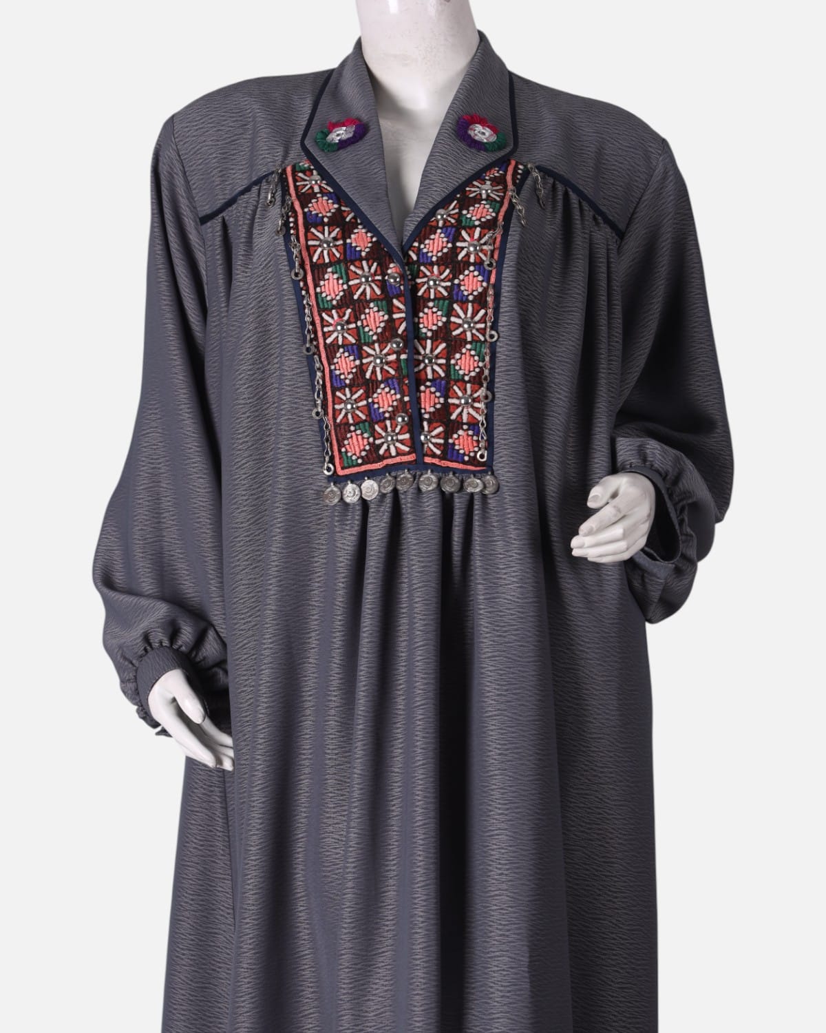 Afghan Long Hijab Design Satin Piece