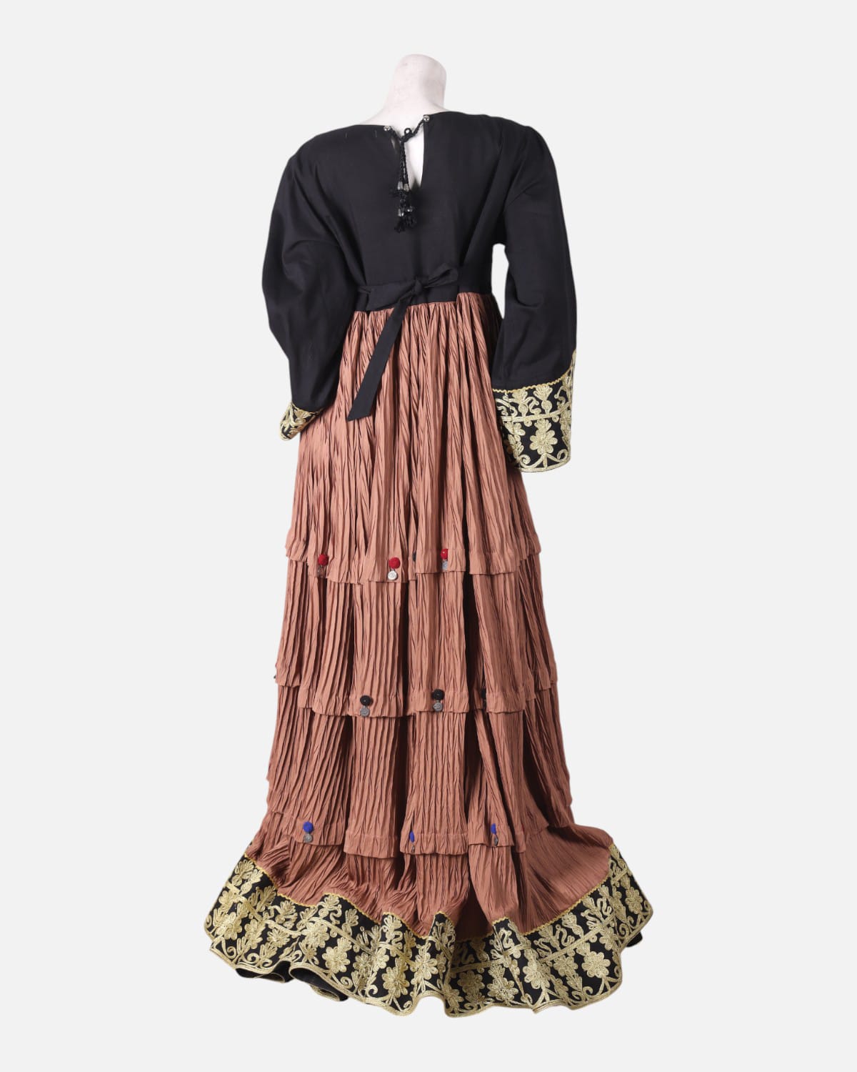 Afghan Handwoven Cotton Pleated Dress
