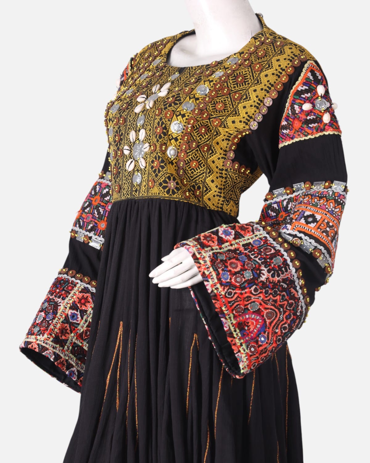 Noristani Design Crinkle Fabric Dress | Aseel