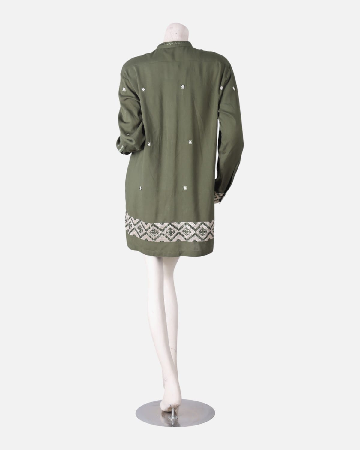 Green Hand Embroidered Afghan Tunic