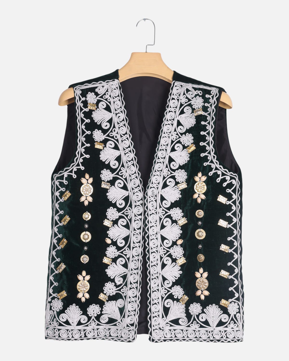 Afghan Velvet Men's Embroidered Vest