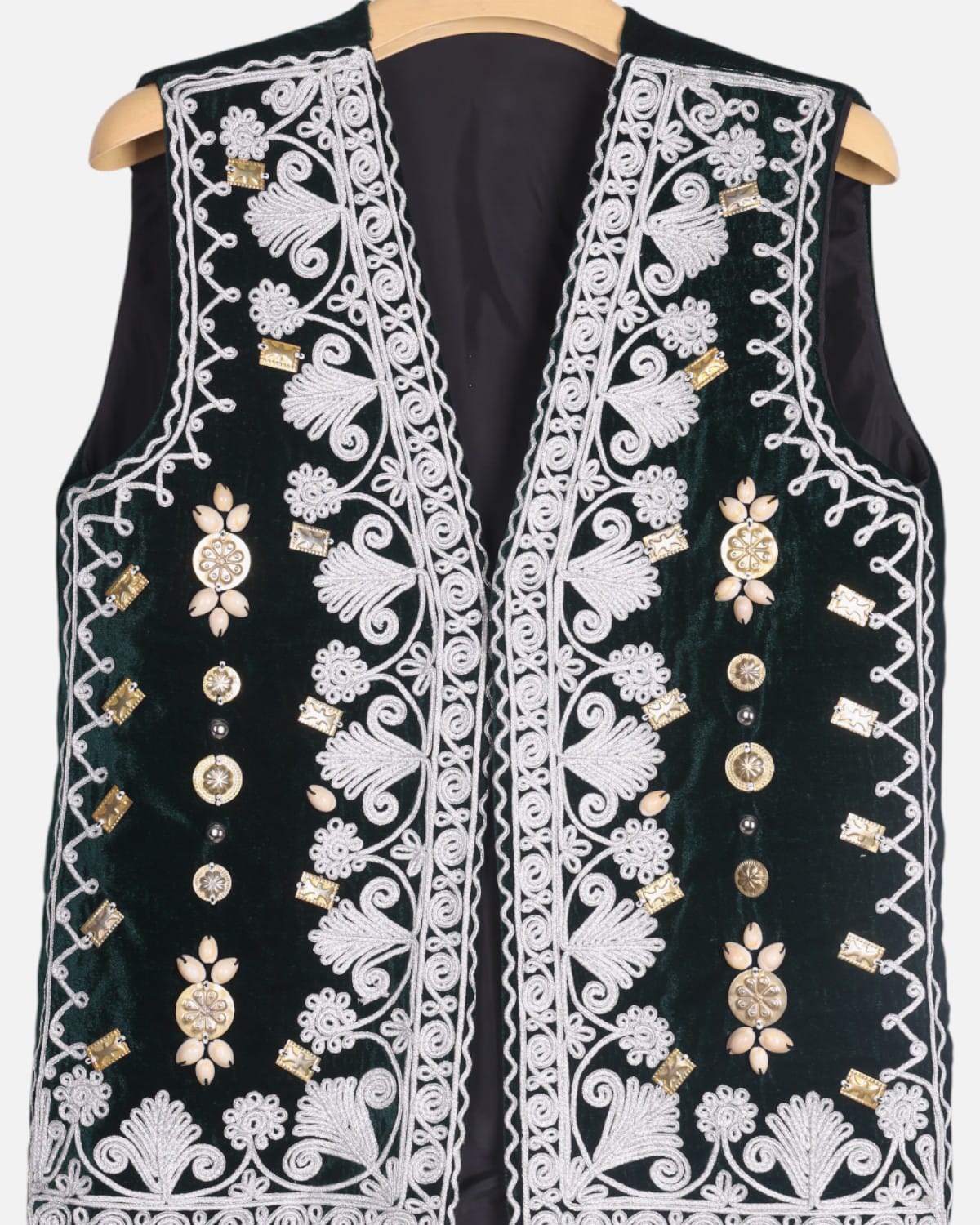 Afghan Velvet Men's Embroidered Vest