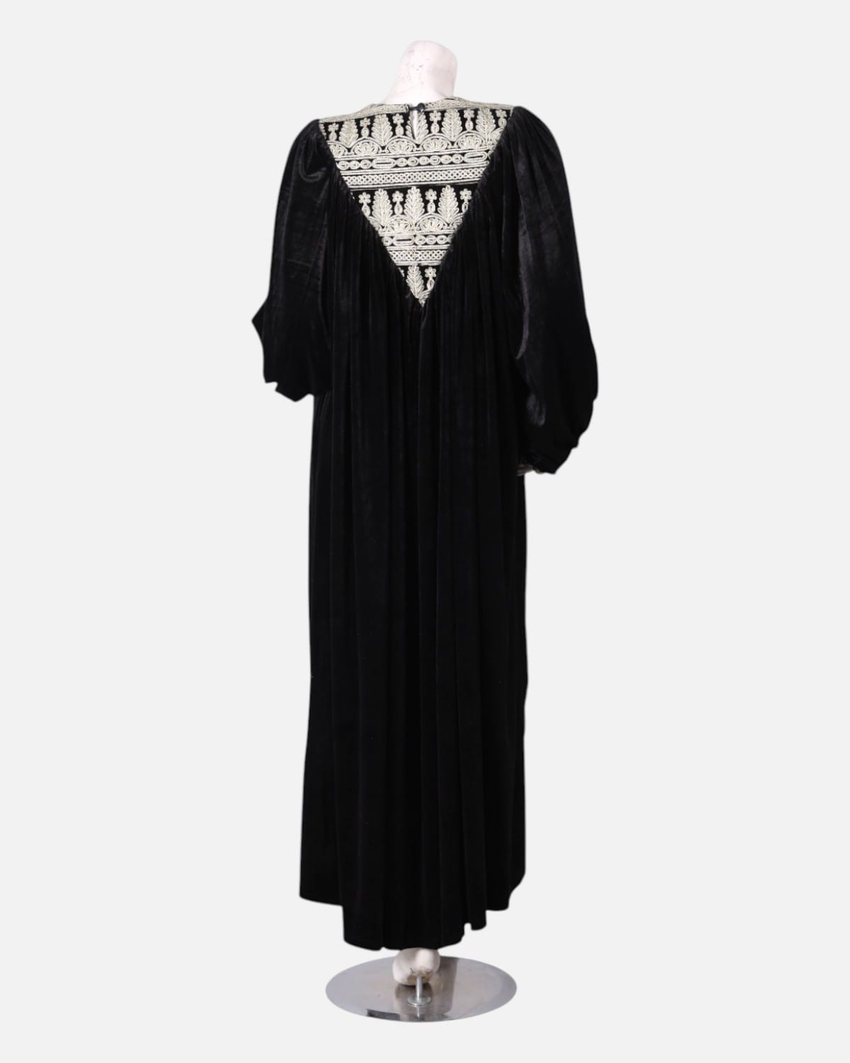 Traditional Afghan Velvet Embroidered Dress