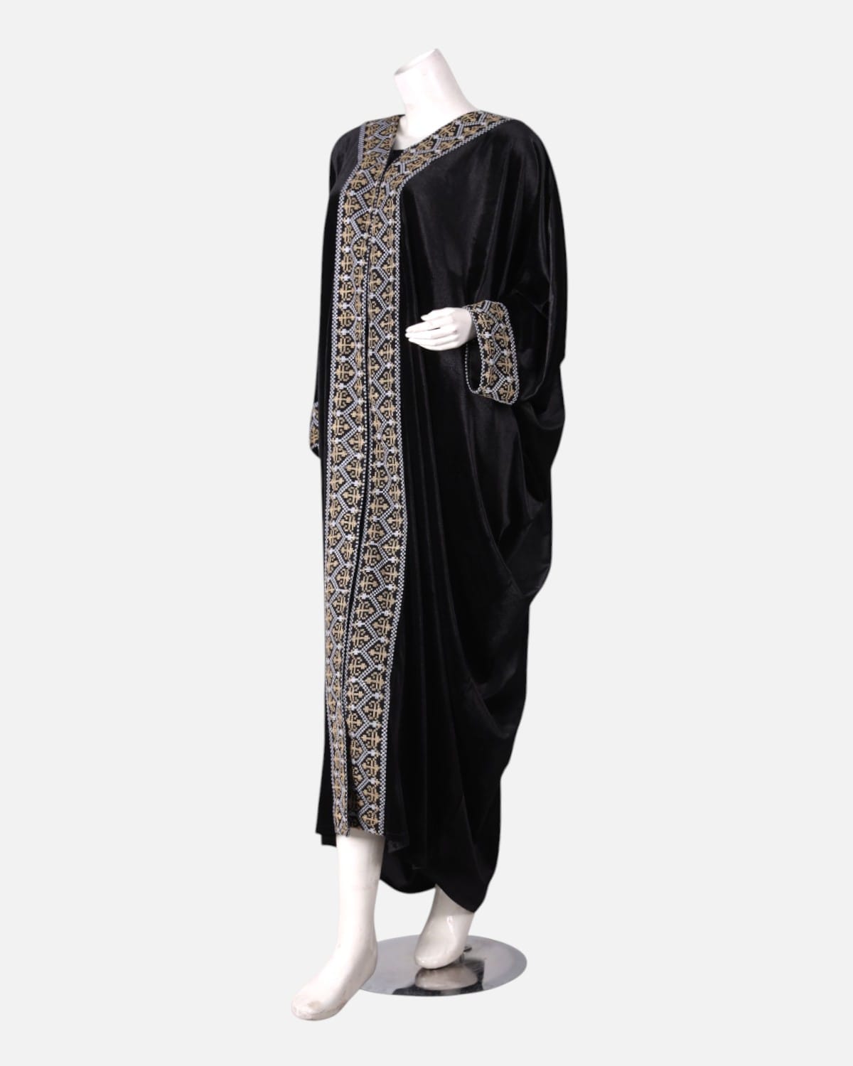 Afghan Velvet Traditional Embroidered Dress