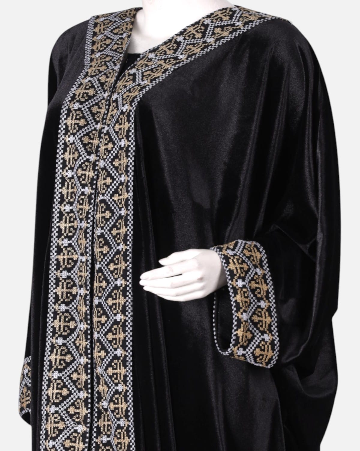 Afghan Velvet Traditional Embroidered Dress
