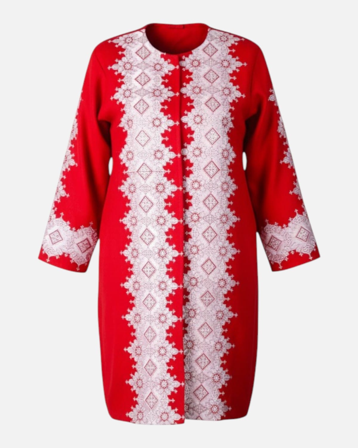 Afghan Traditional Embroidered red Dress