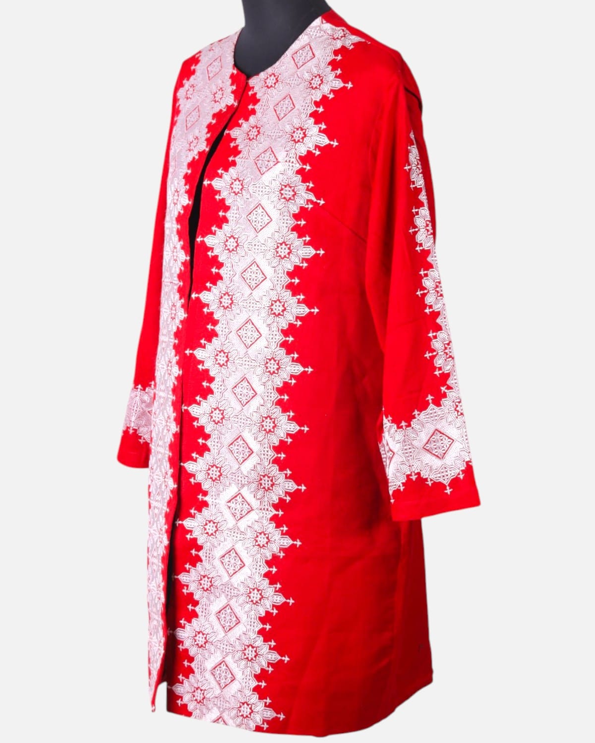 Afghan Traditional Embroidered red Dress