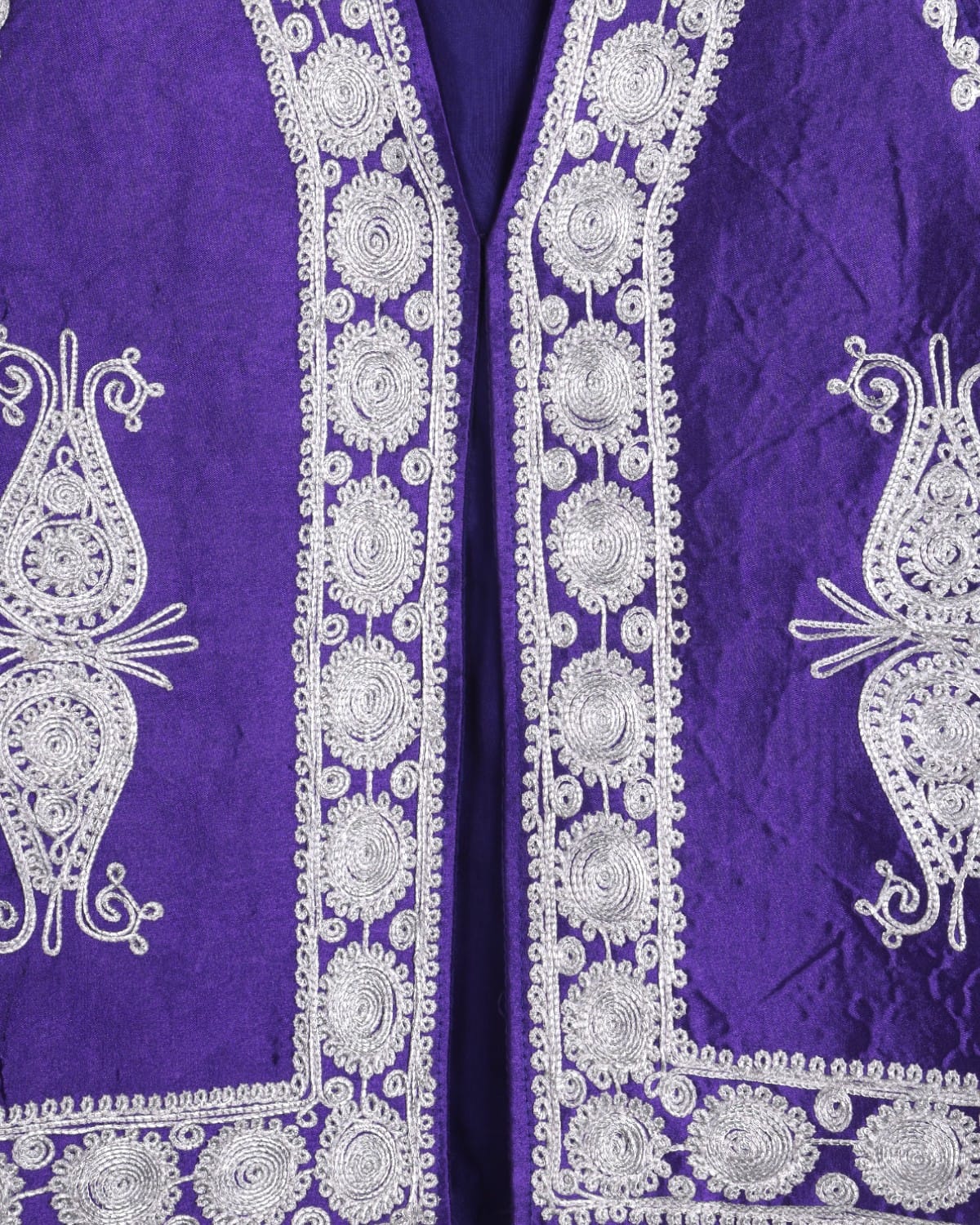 Afghan Traditional Purple Men's Velvet Vest