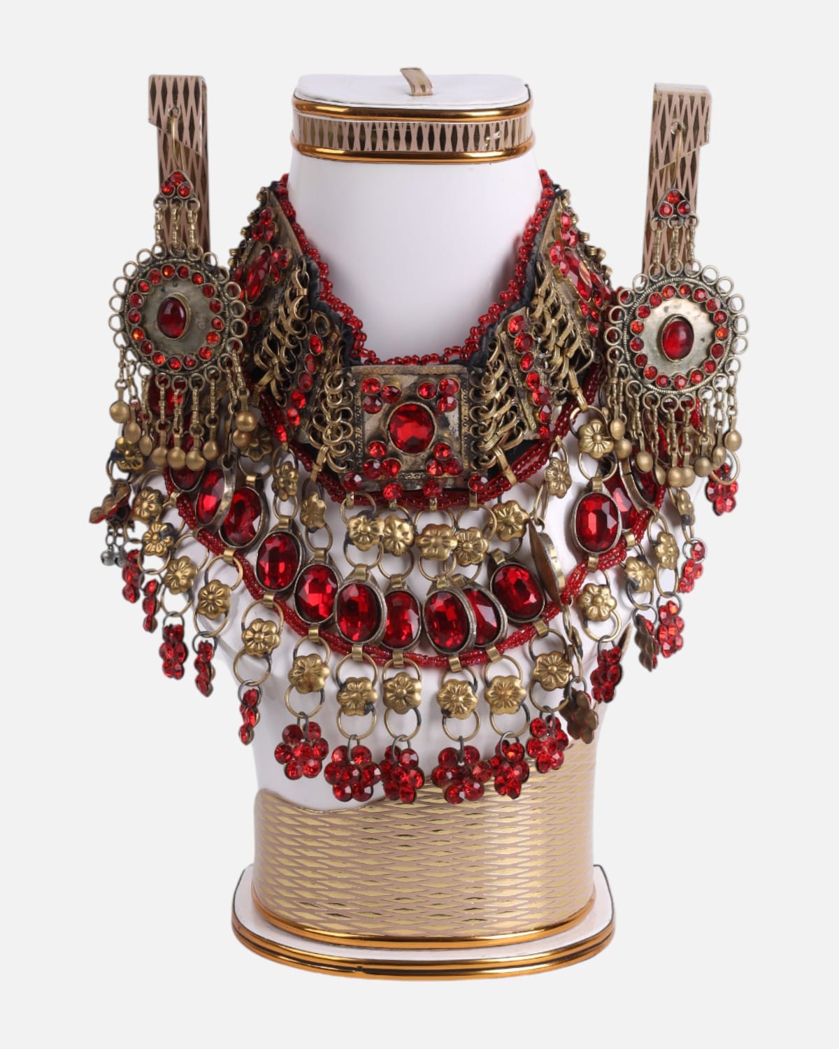 Afghan jewellery set Unique Glass Agate Stones
