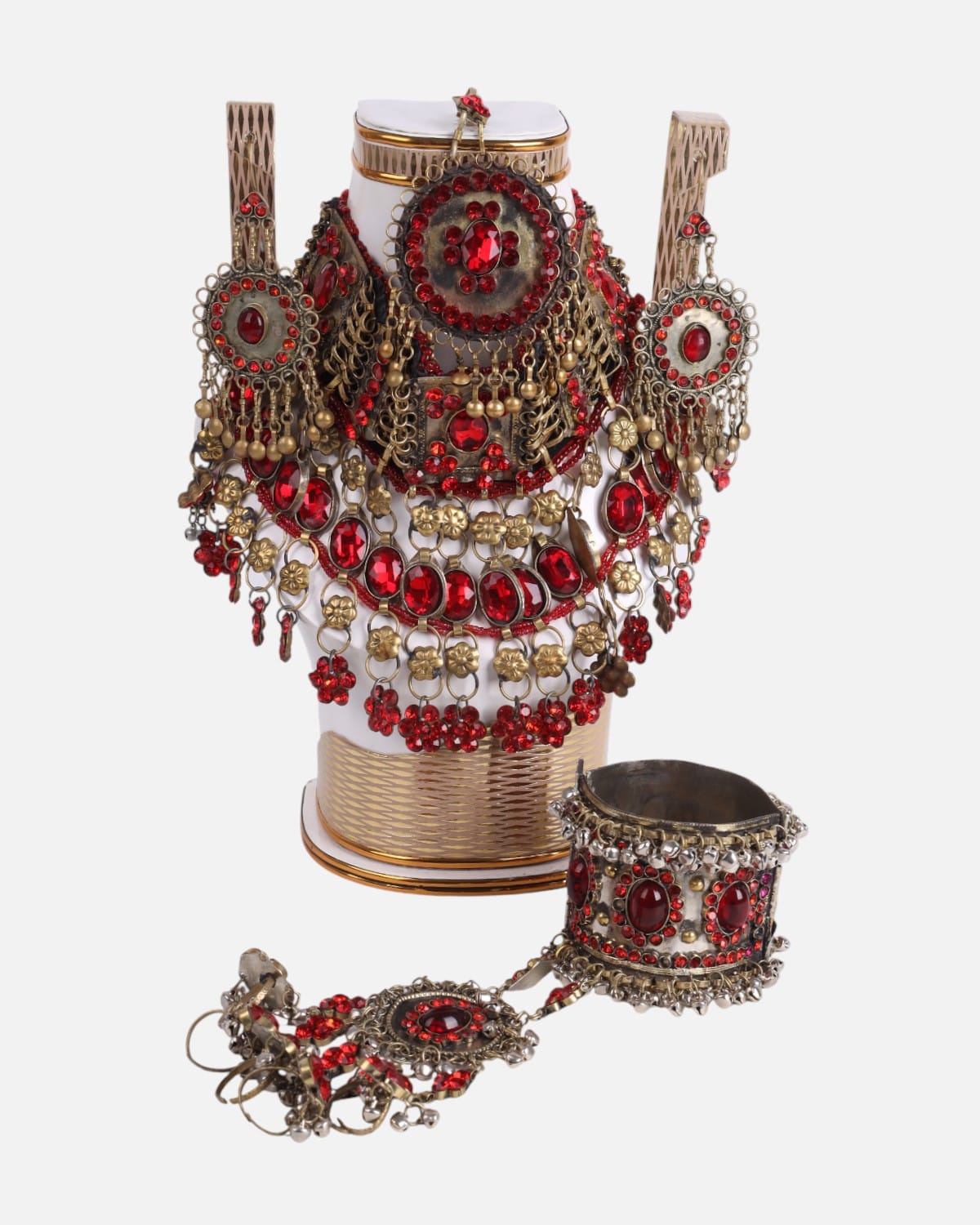 Afghan Traditional Red Jewelry Set