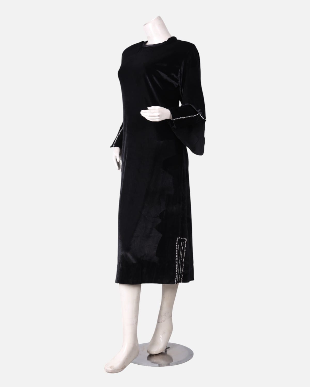 Velvet Dress with Handwork
