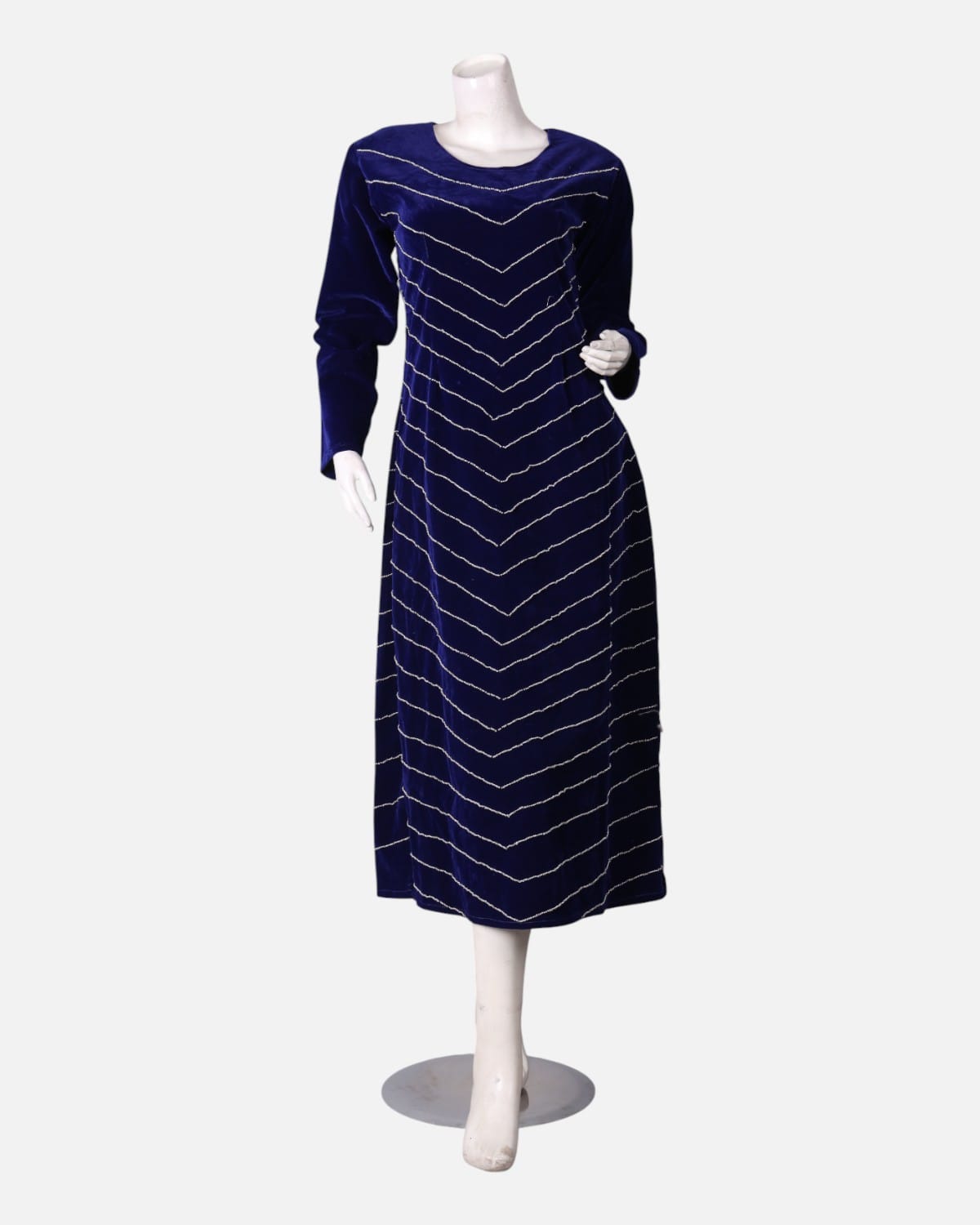 Handcrafted Velvet Mori Dress