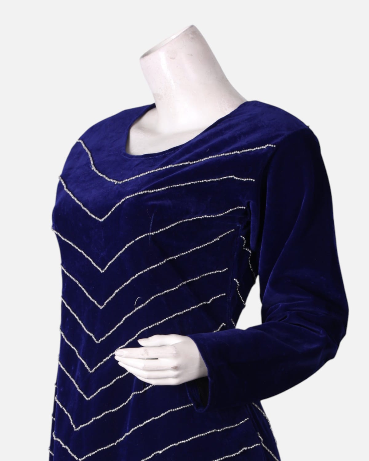 Handcrafted Velvet Mori Dress