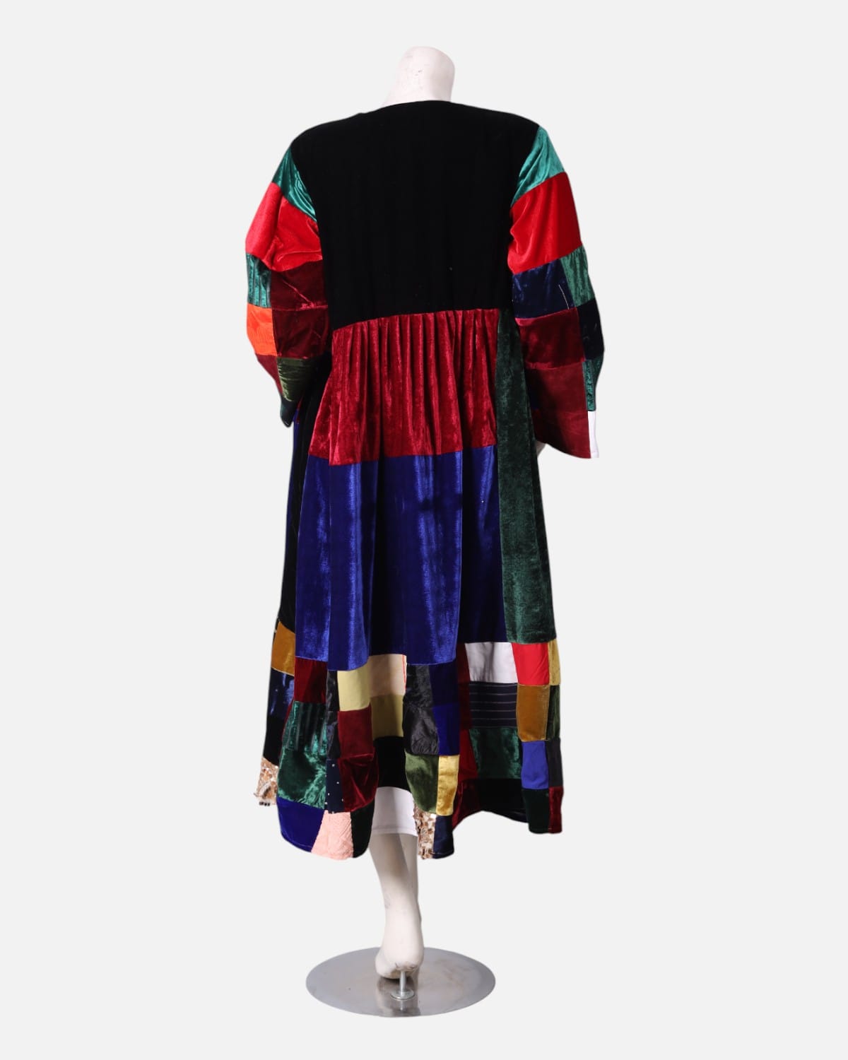 Afghan Qaraq Dozi Velvet Dress with Handwork