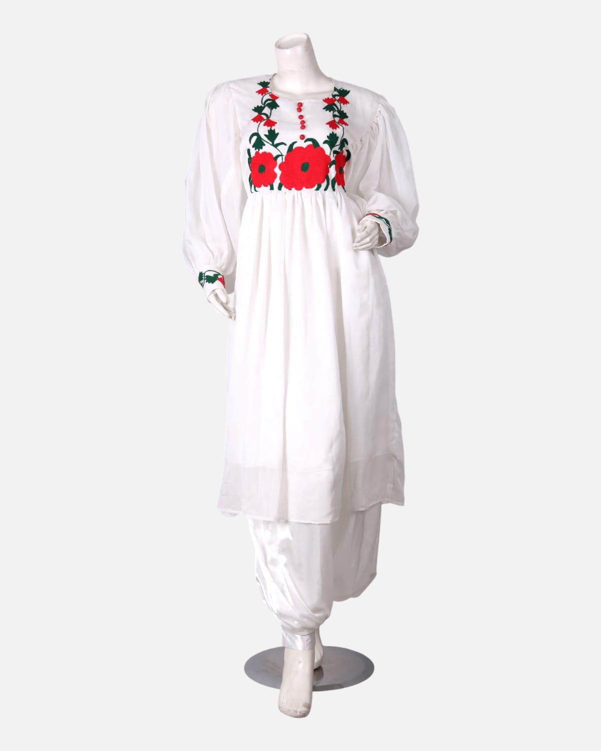 Hazara Handcrafted Dress with Pants and Shawl