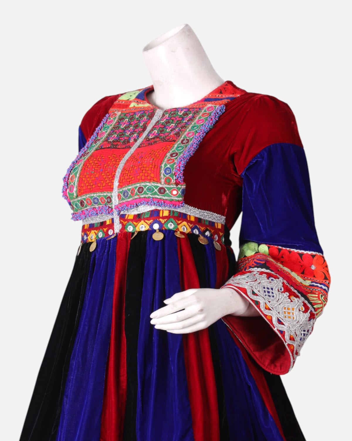 Velvet Qaraq Dozi Dress & Chadar Set