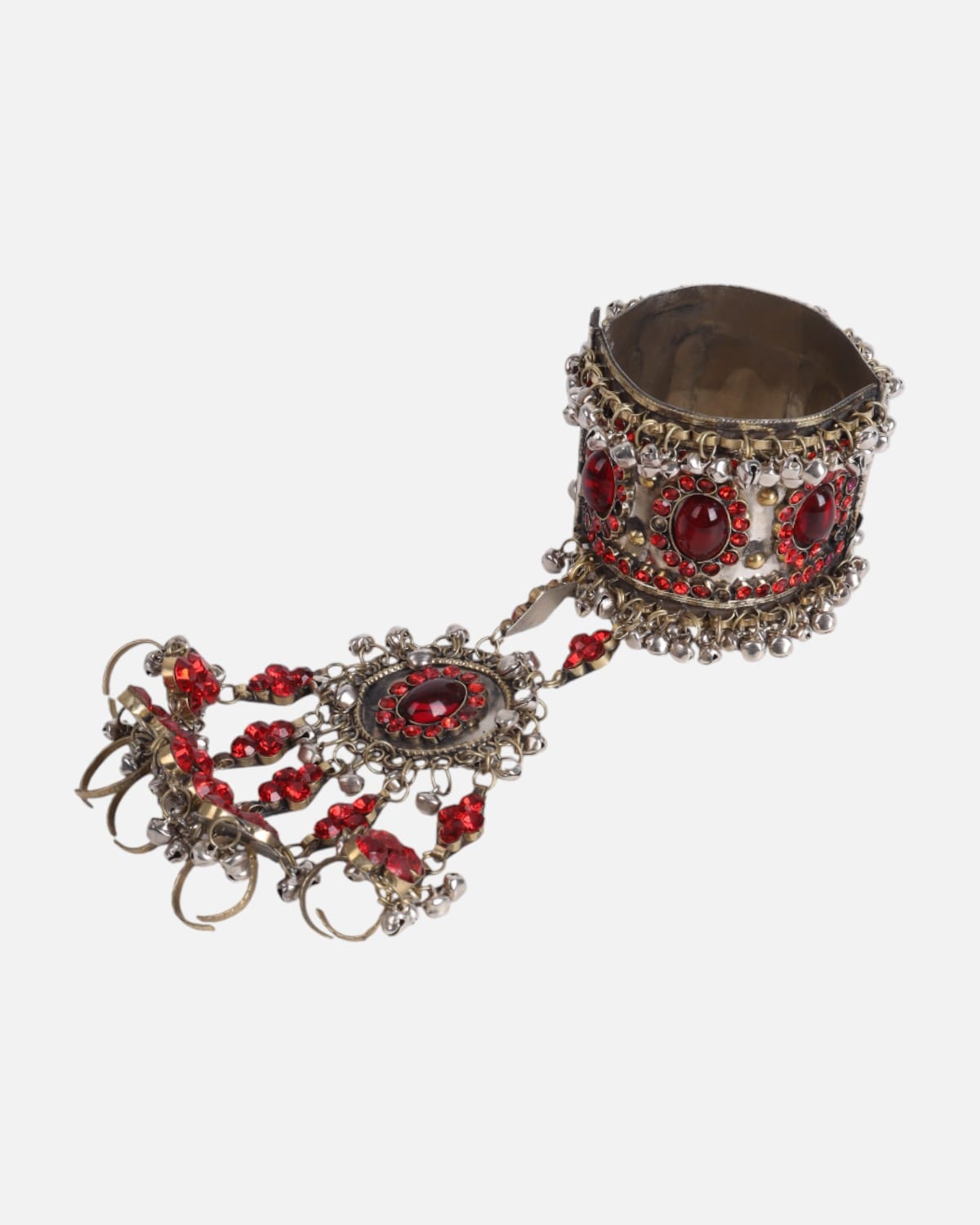 Afghan Glass Stone Necklace & Bracelet Set