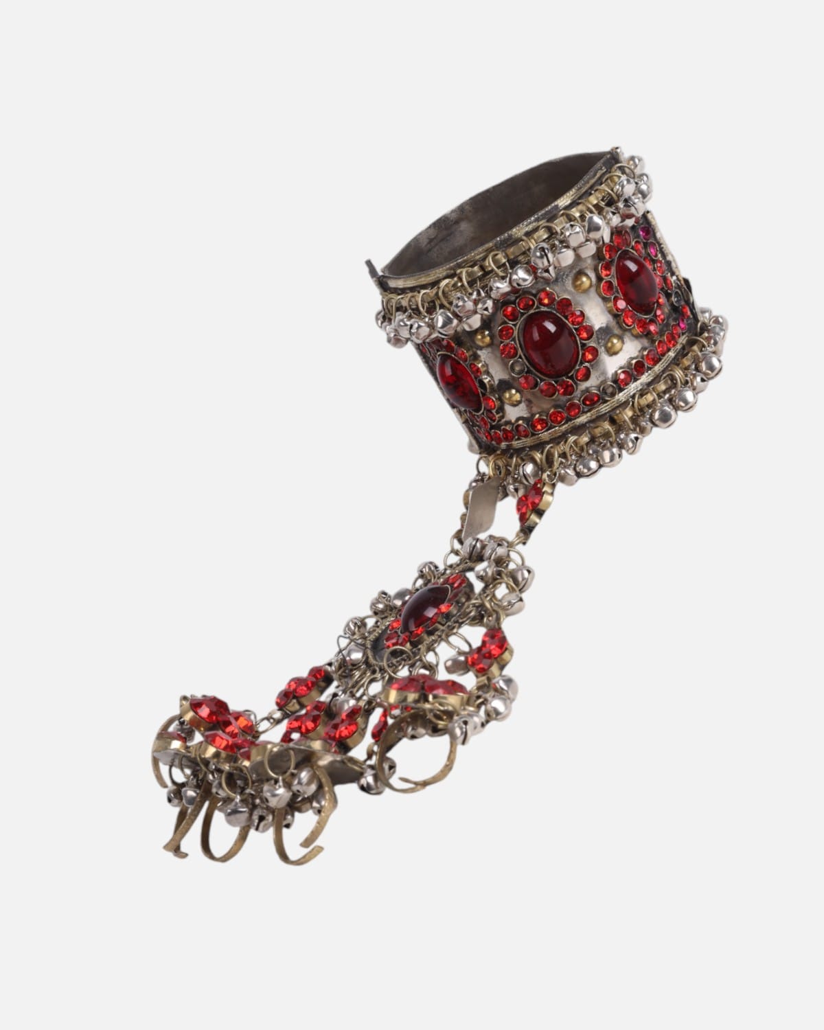 Afghan Glass Stone Necklace & Bracelet Set