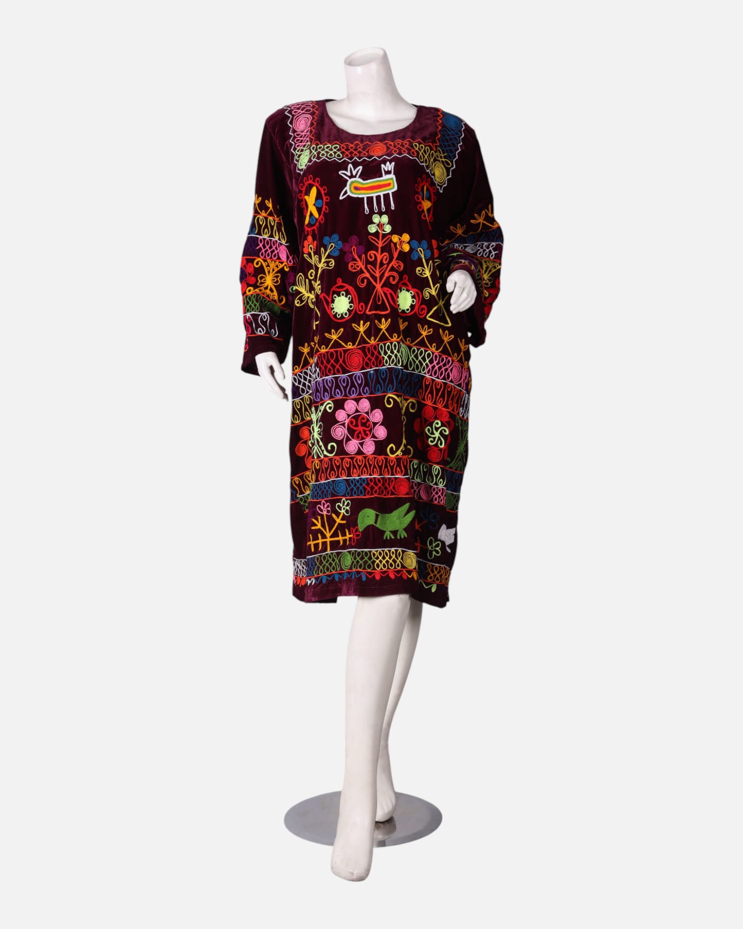 Suzanni Design Velvet Uzbeki Fusion Dress Handmade
