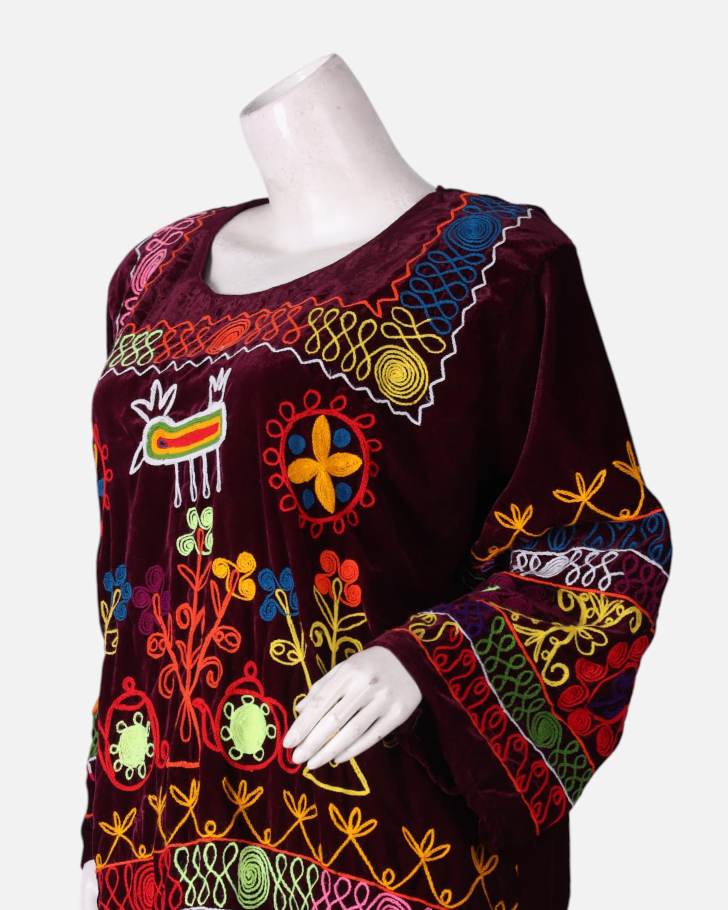 Suzanni Design Velvet Uzbeki Fusion Dress Handmade