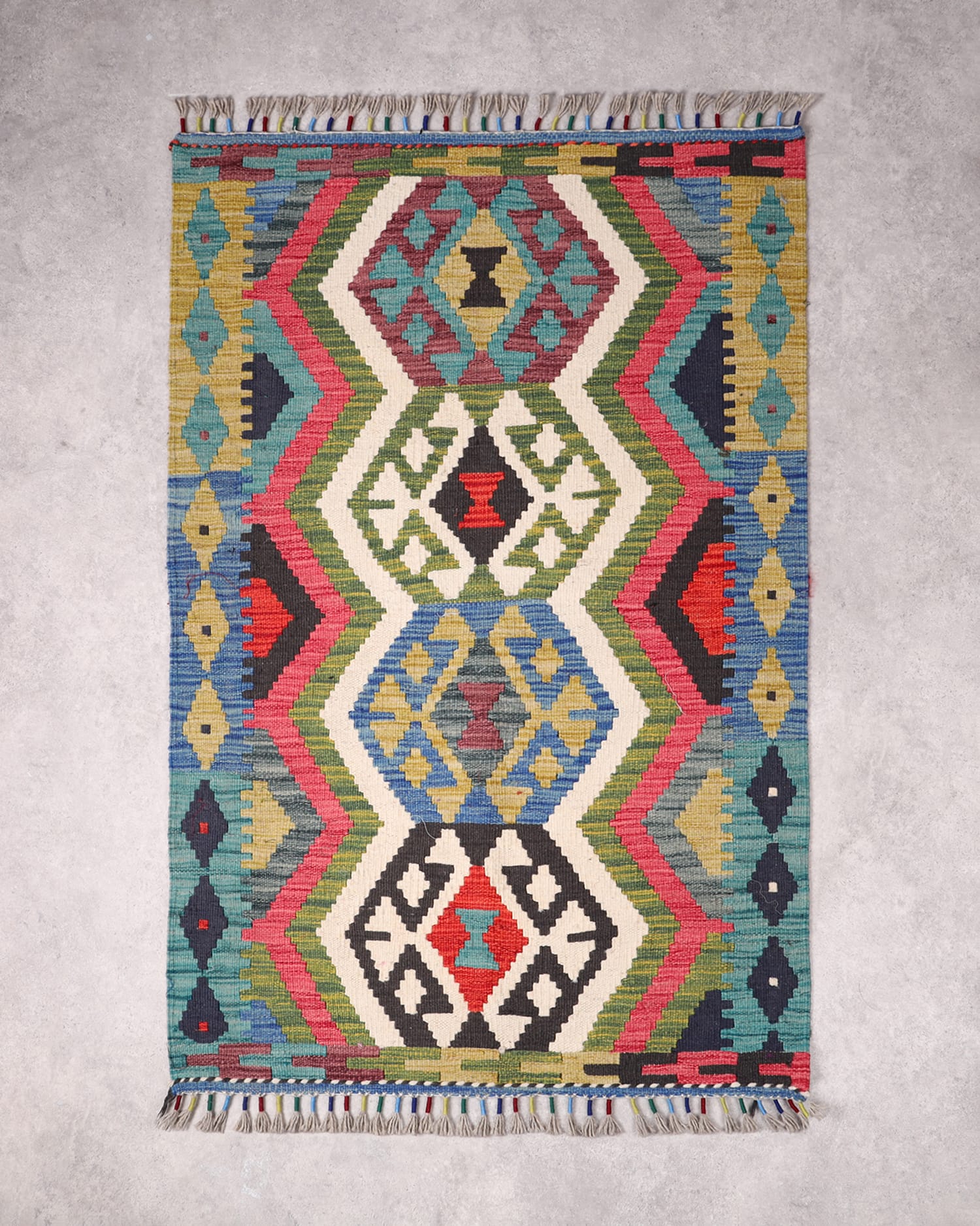 Handwoven Afghan Kilim Rug