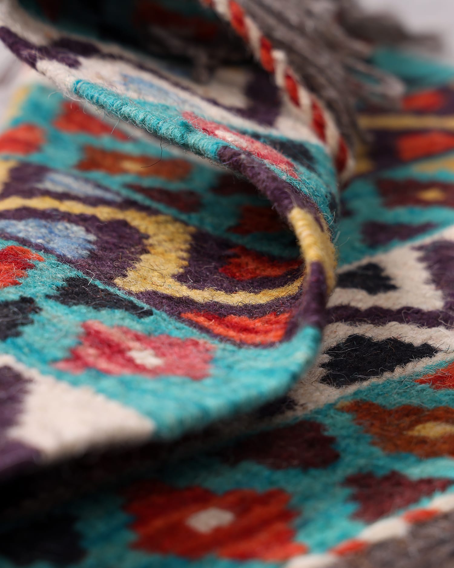 Multicolor Mazari Kilim Handwoven