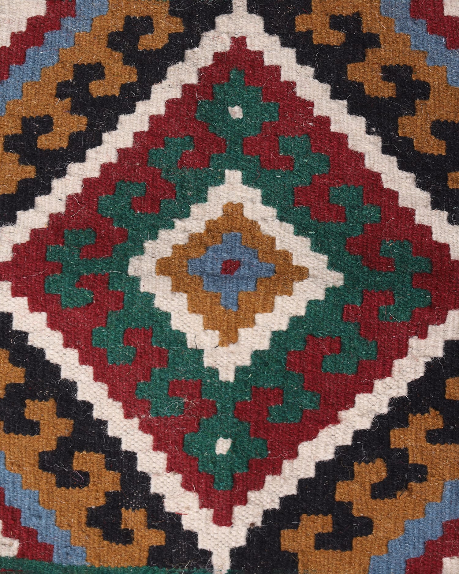 Handcrafted Mazari Kilim Authentic Mazari Tribal Pattern