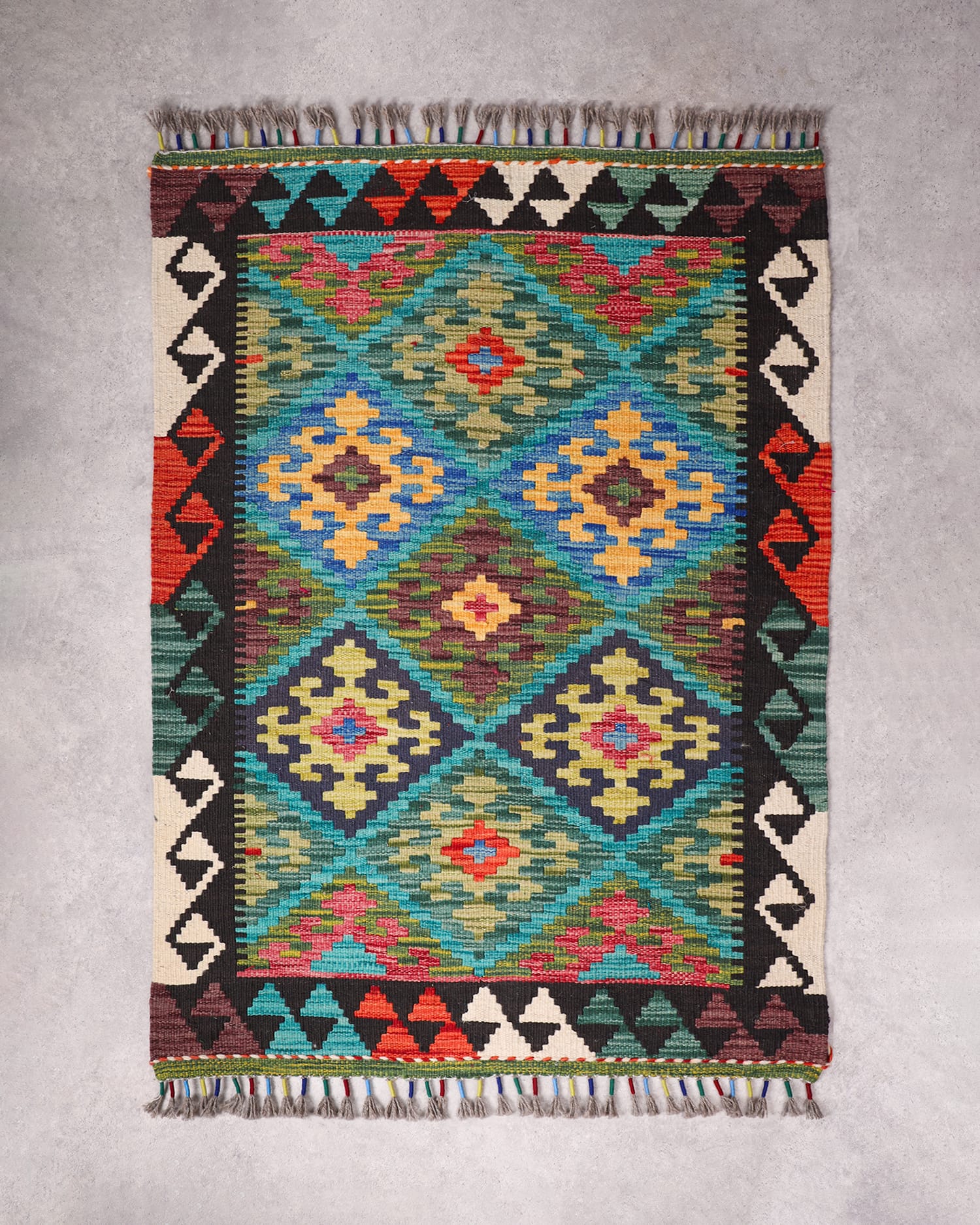 Multicolor Handwoven Mazari Kilim
