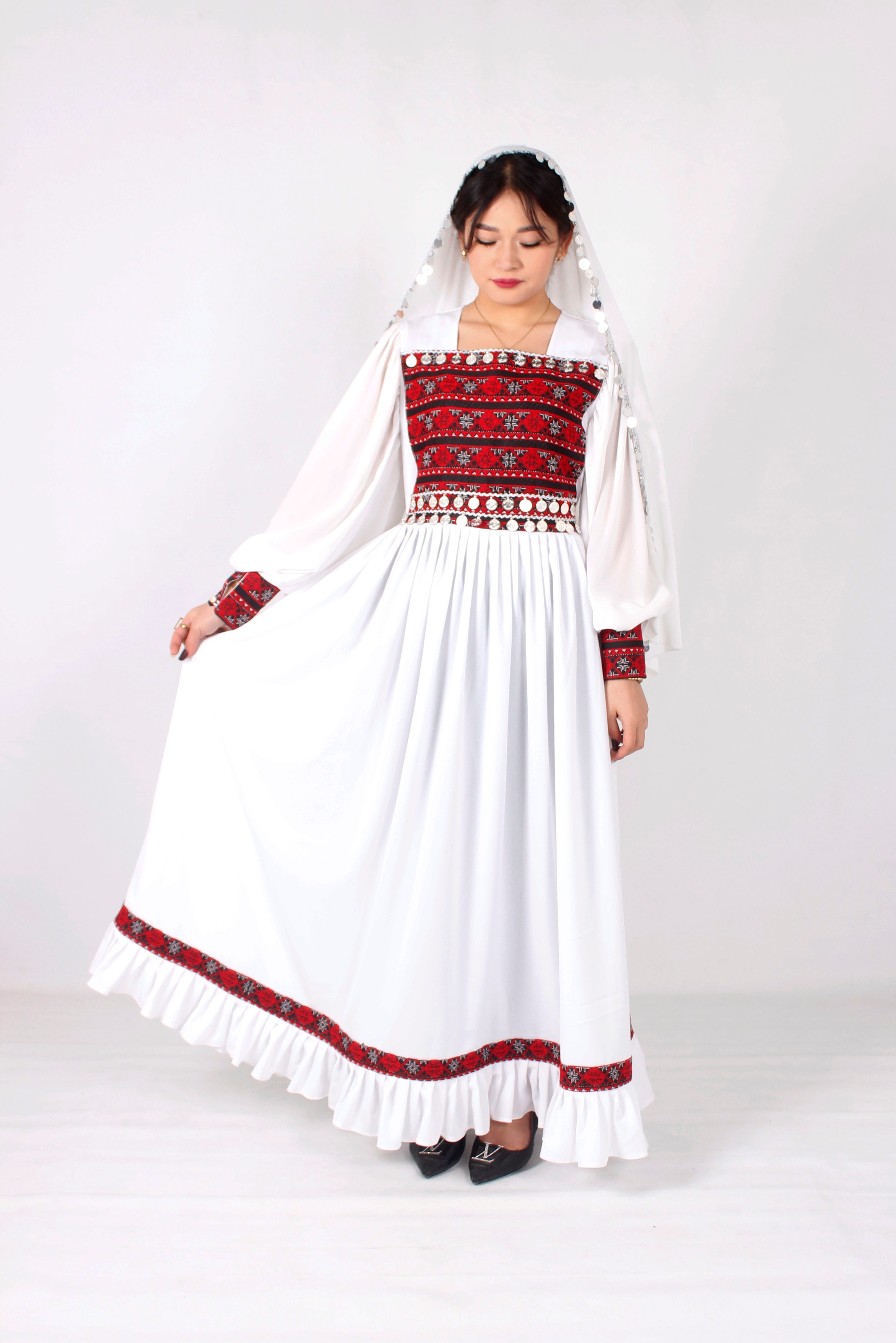 Long Dress Embroidery Afghan Design