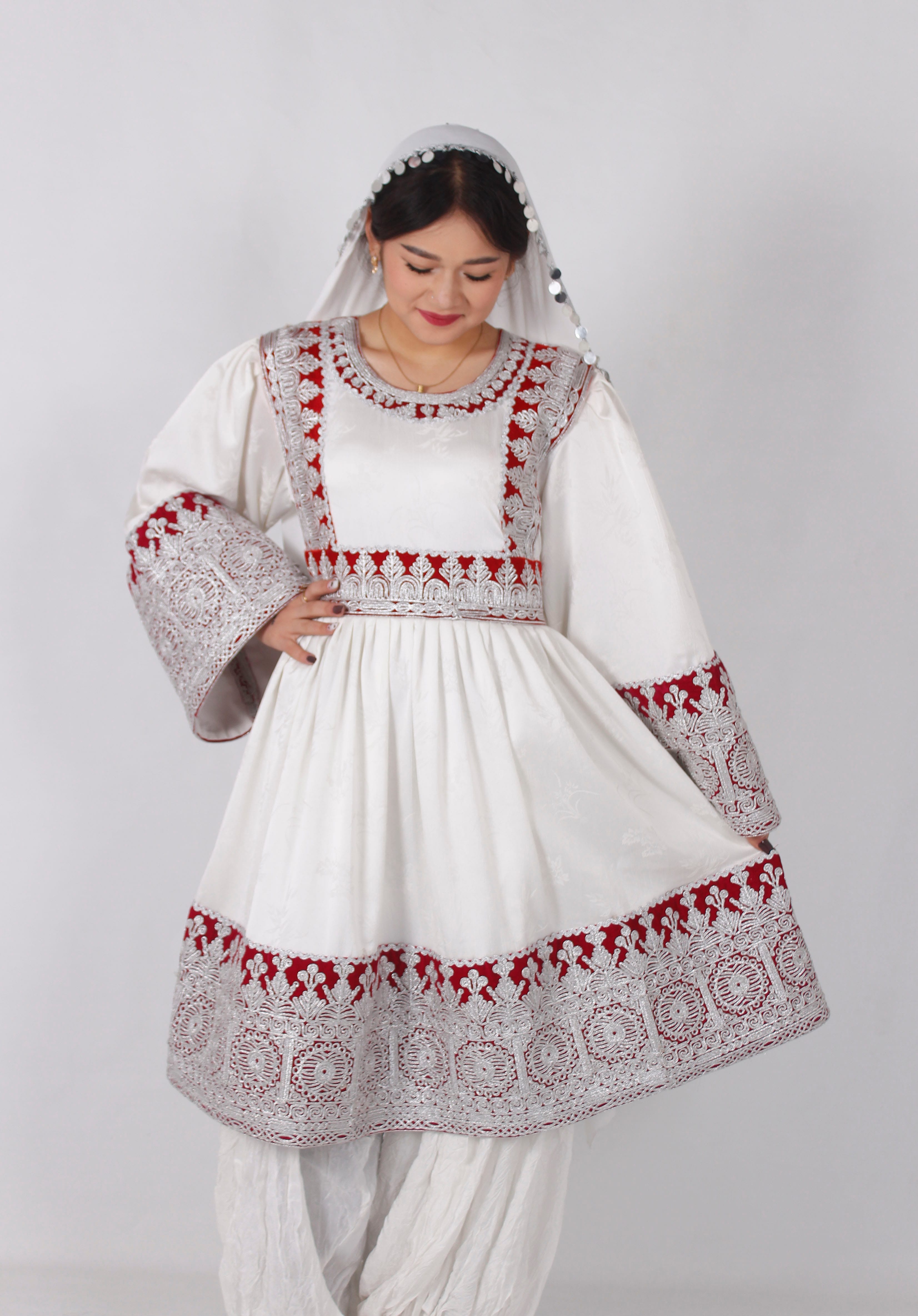 Afghan Dress with Cherma Embroidery – Gand Afghani Design