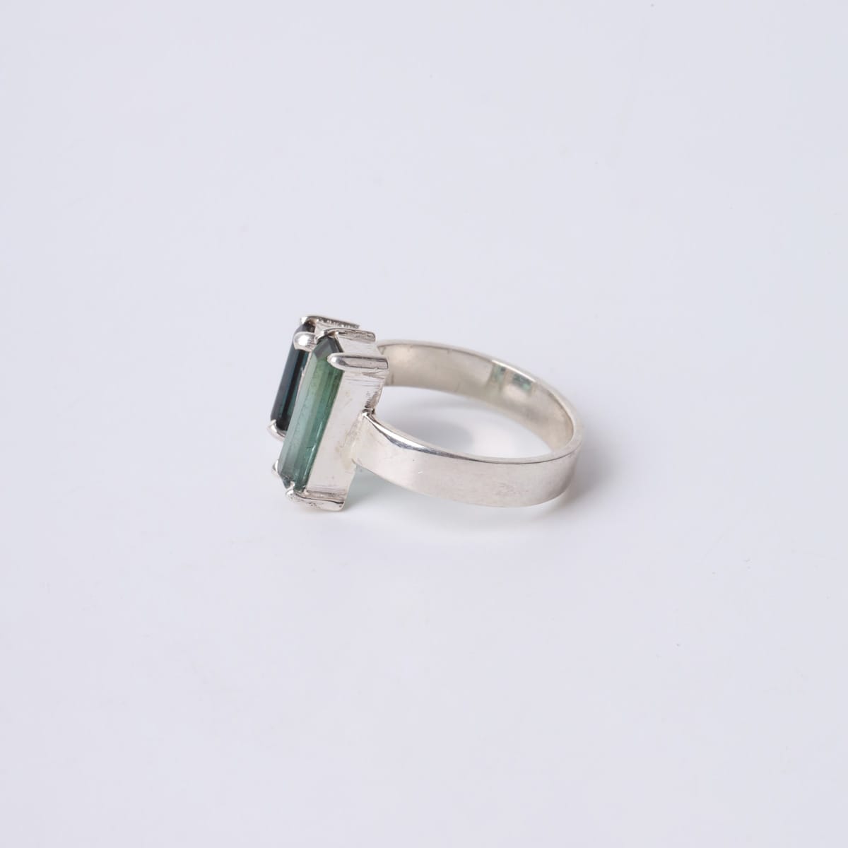Green Tourmaline Silver Ring