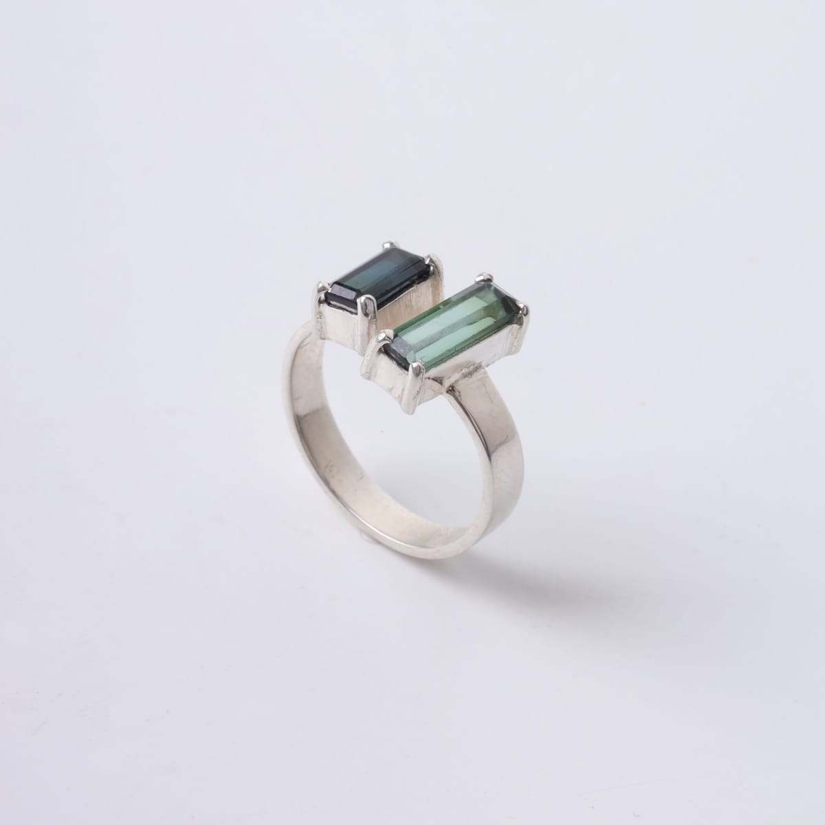 Green Tourmaline Silver Ring