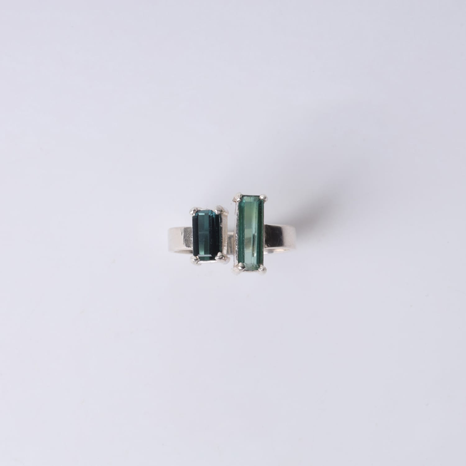 Green Tourmaline Silver Ring