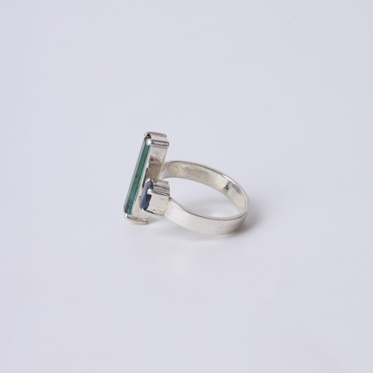 Green and Blue Tourmaline Ring