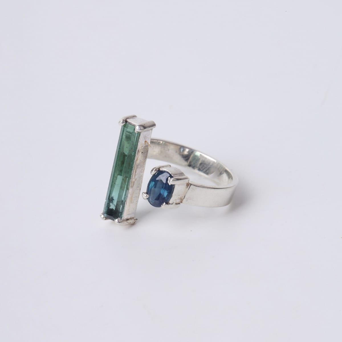 Green and Blue Tourmaline Ring