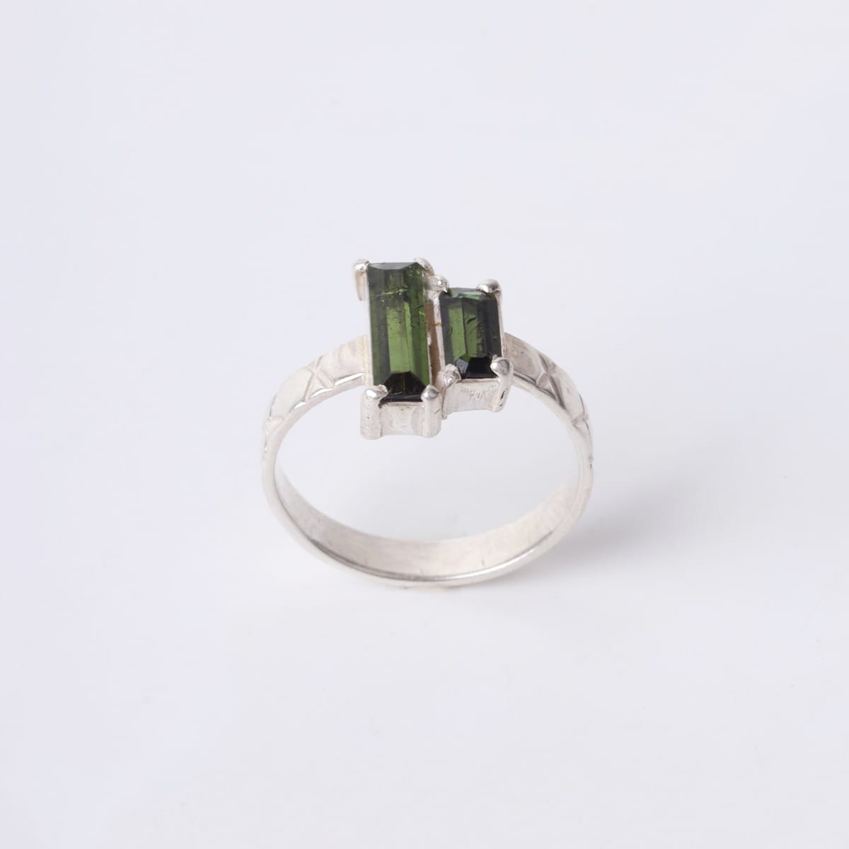 925 Silver Green Tourmaline Ring