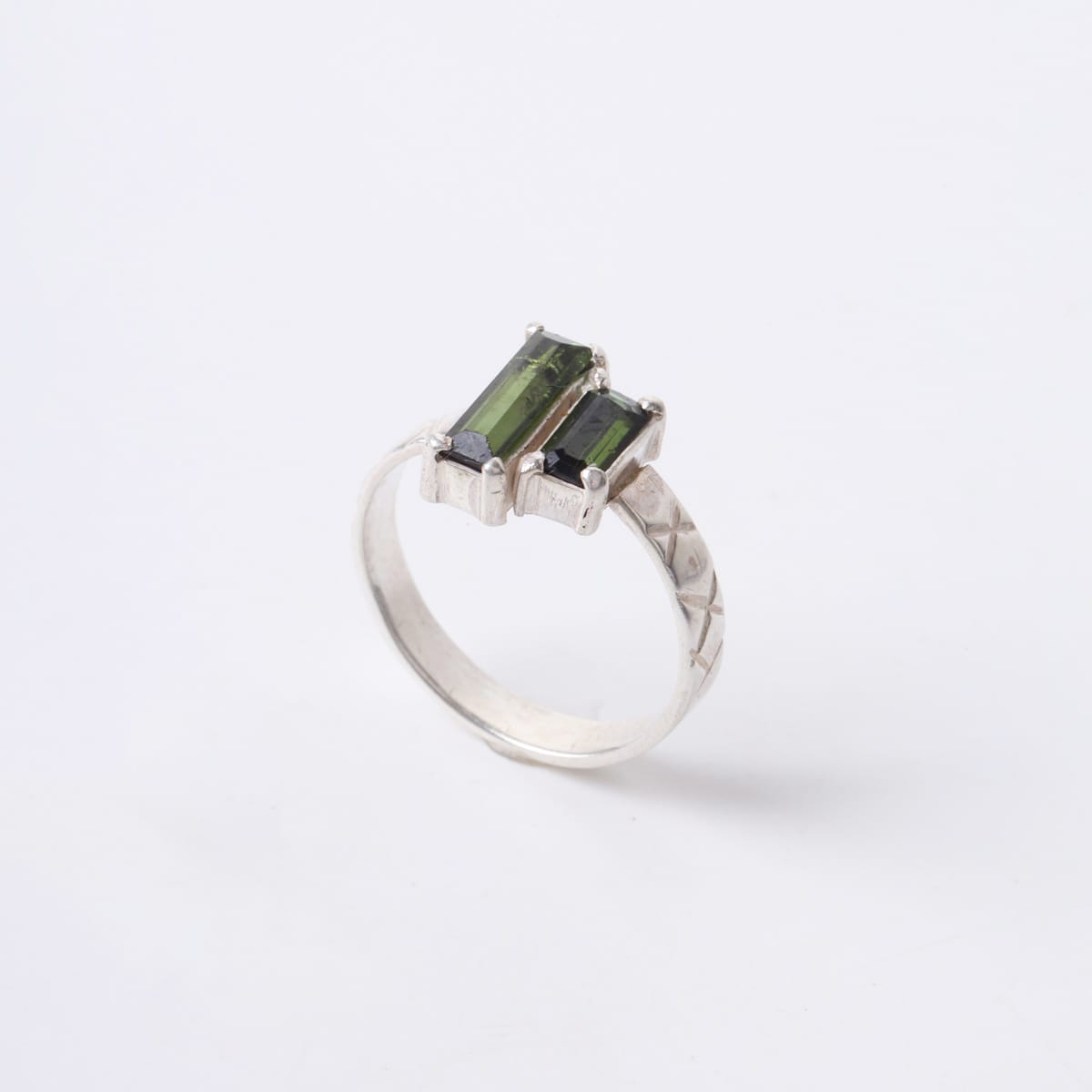 925 Silver Green Tourmaline Ring